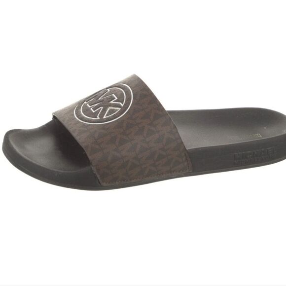 Michael Kors Circle Logo Slide Sandals - Picture 2 of 7